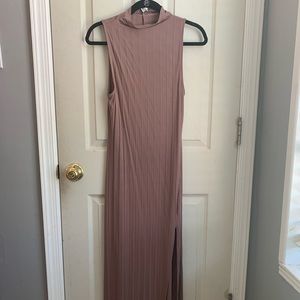 Aritzia Wilfred free LEO dress deep taupe